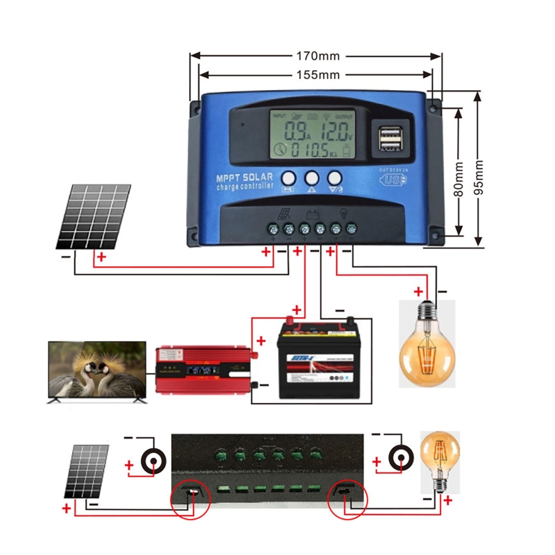 MPPT pengendali daya tenaga su - Pwm Charge Controller ulasan dan harga