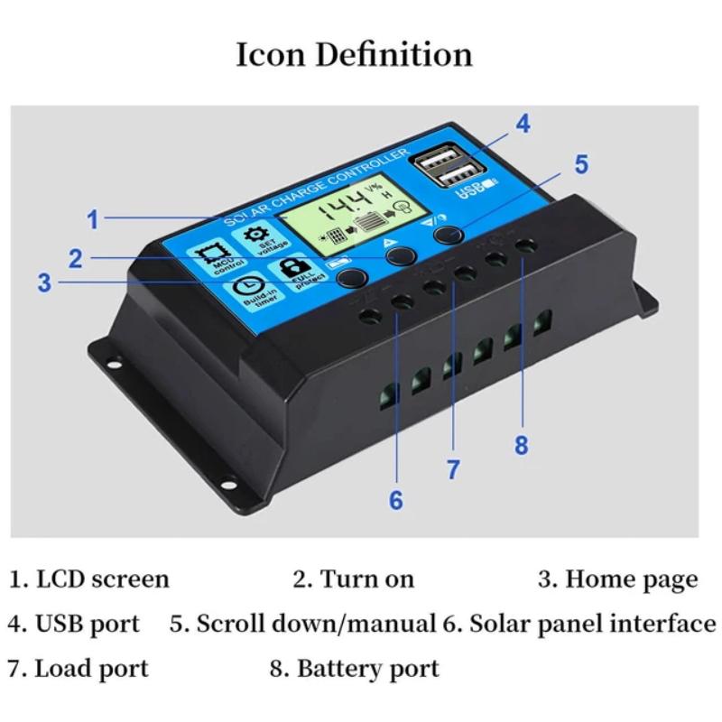 1 Buah Pengontrol Pengisi Daya - Pwm Charge Controller ulasan dan harga